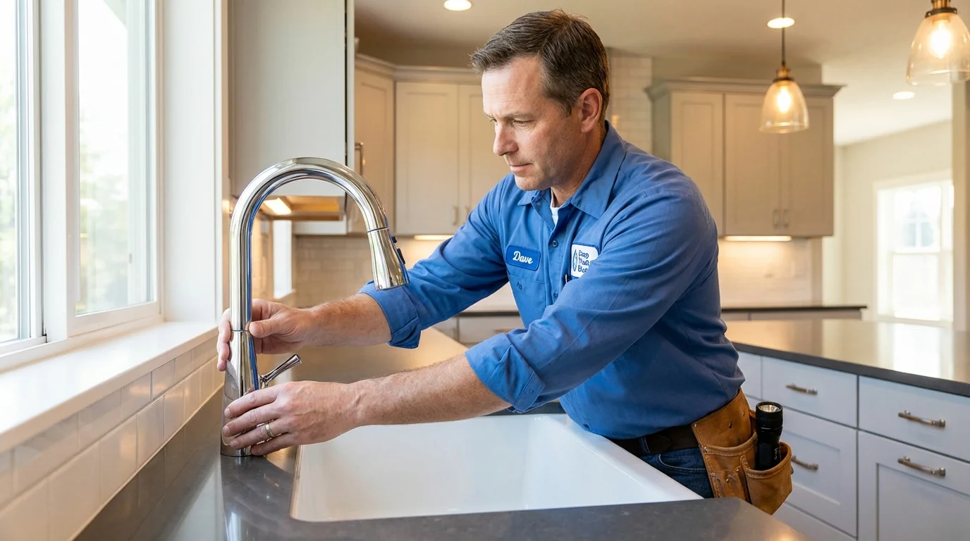 Kitchen faucet installation by Johns Plumbing LLC in Schertz